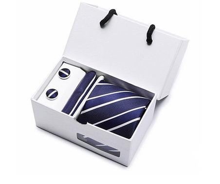 Coffret cadeau - Cravate Bleue en Soie
