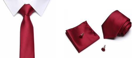 Coffret cadeau - Cravate Rouge en Soie