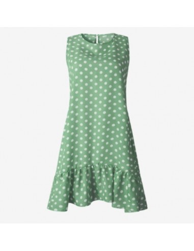robe à pois vert