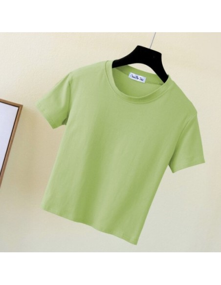 T-shirt femme col rond Taille S Couleur Vert