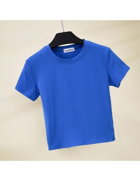T-shirt femme col rond Couleur Bleu Taille S