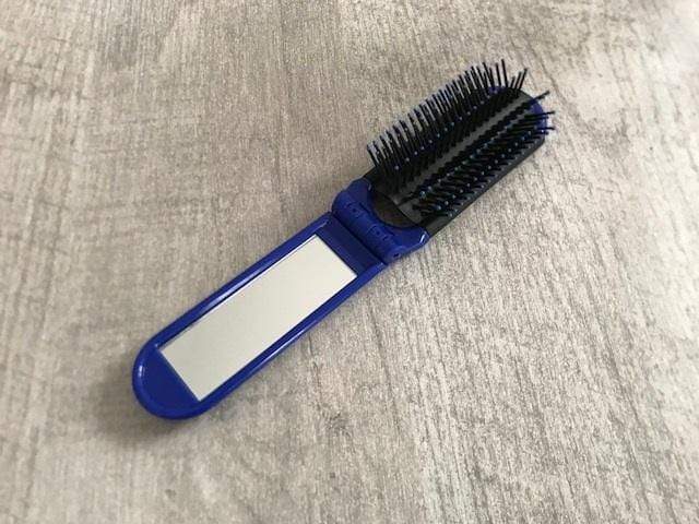 Brosse à cheveux portable pliable avec miroir