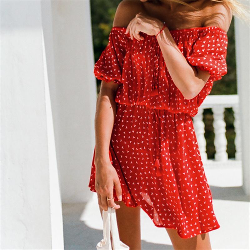 Robe d'été rouge
