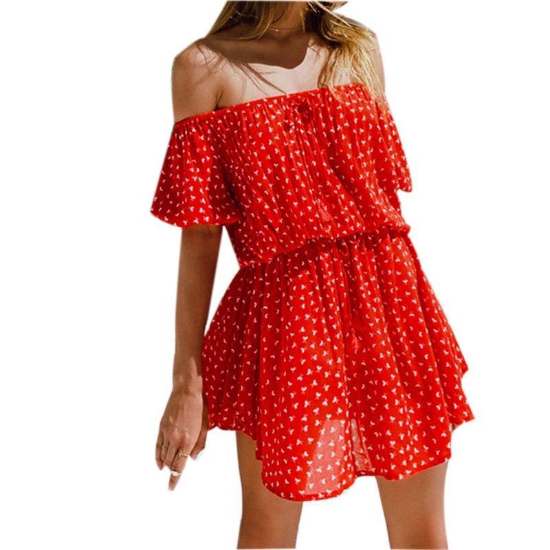 Robe d'été rouge