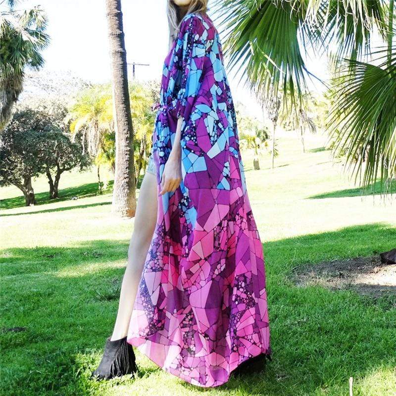Tunique de plage violette