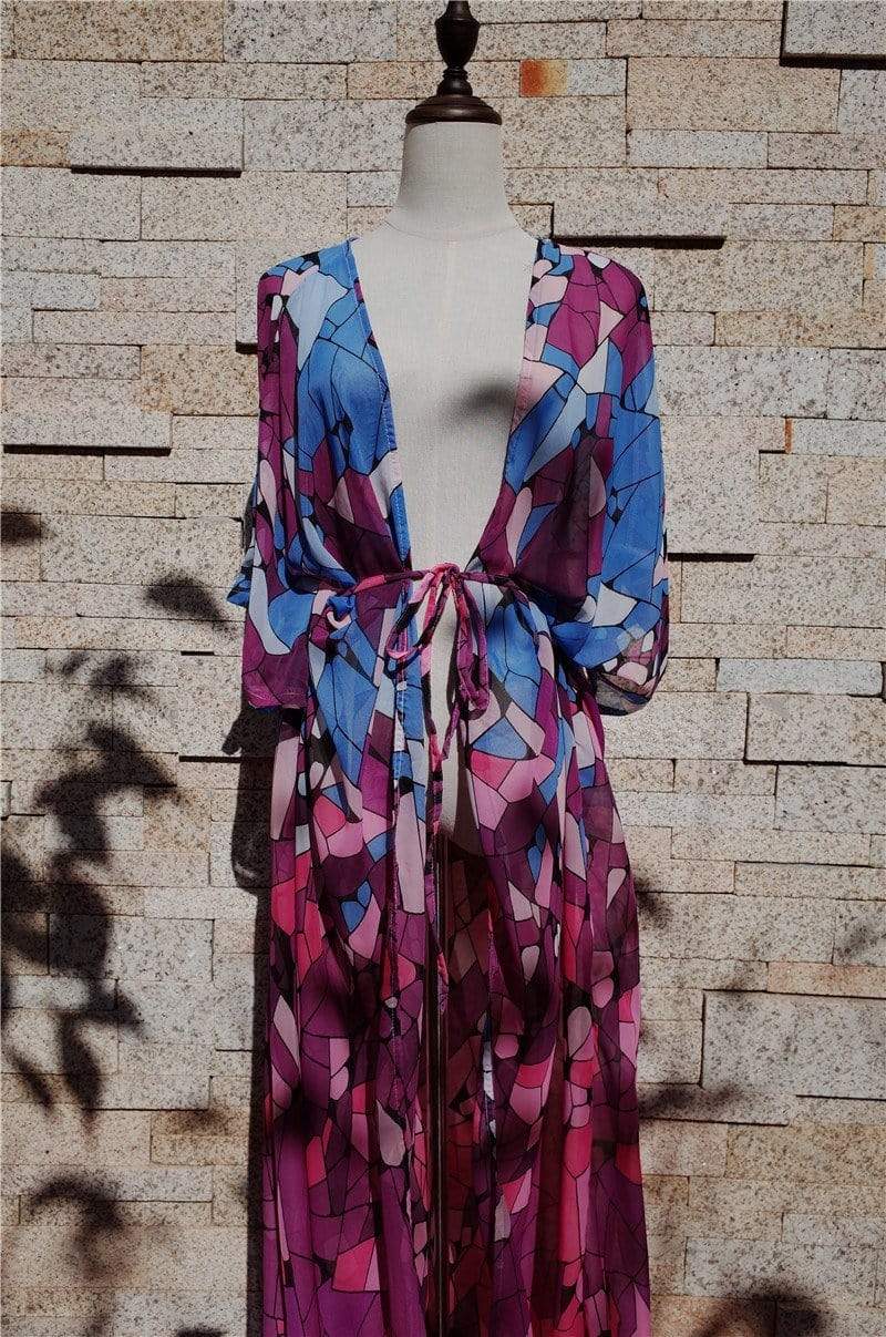 Tunique de plage violette