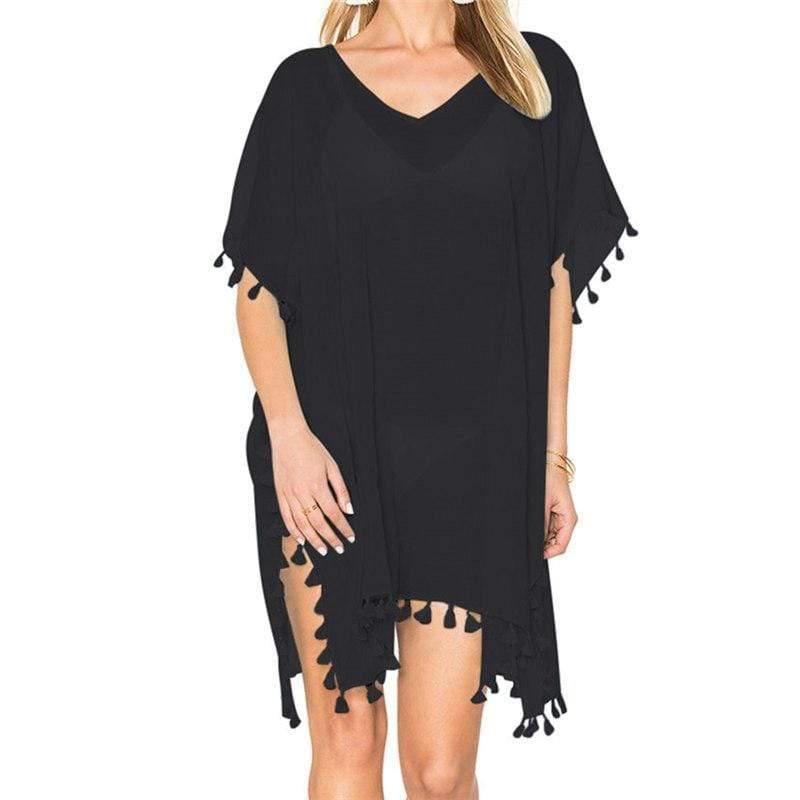 Robe de plage avec franges