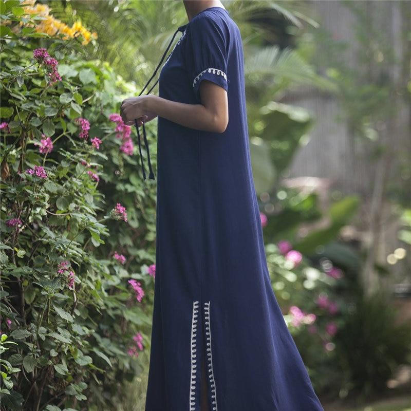 Tunique d'été bleue en soie