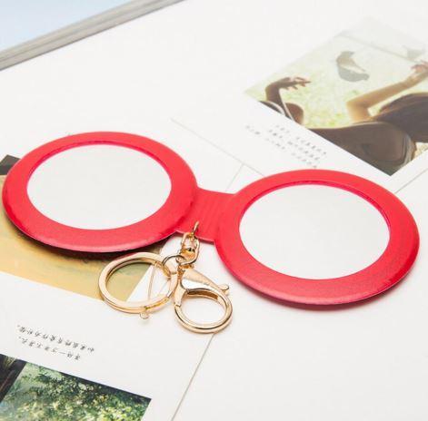 Miroir de poche simili-cuir