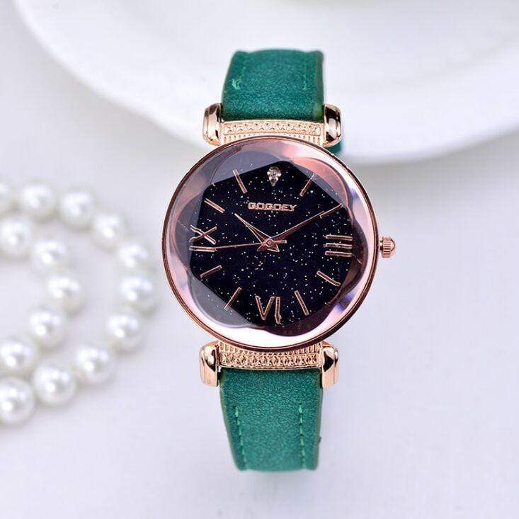 Montre femme motifs galaxie
