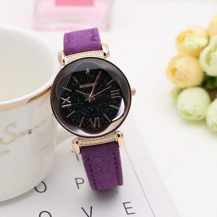 Montre femme motifs galaxie
