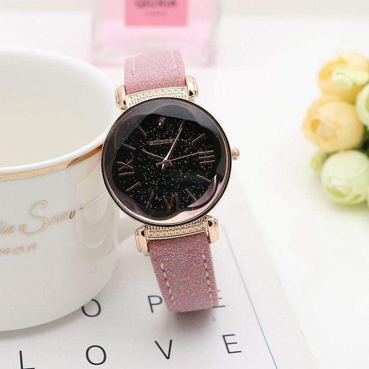 Montre femme motifs galaxie