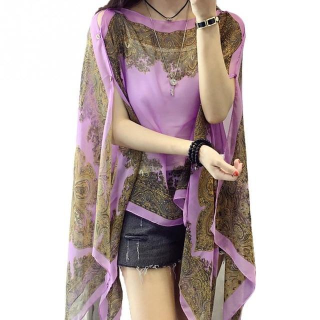 Poncho style écharpe