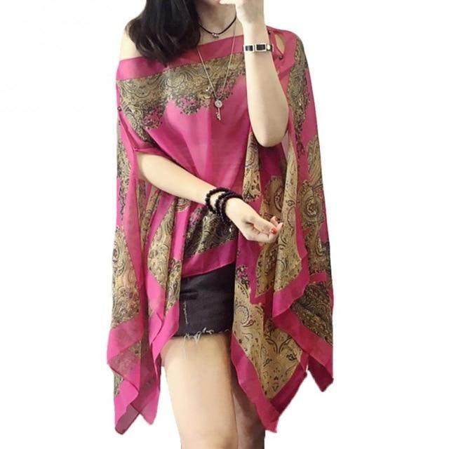 Poncho style écharpe