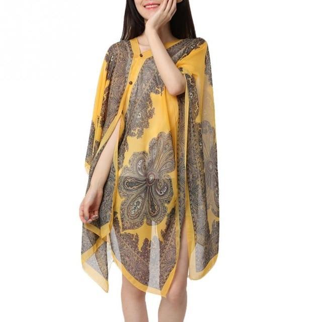 Poncho style écharpe
