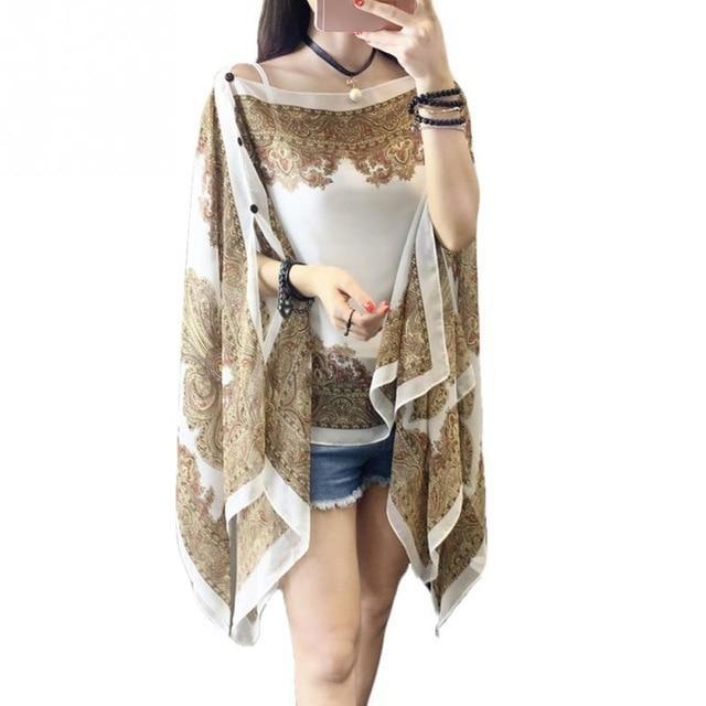 Poncho style écharpe