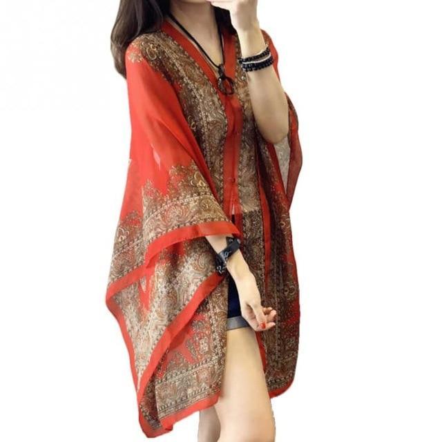Poncho style écharpe
