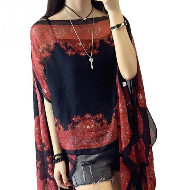 Poncho style écharpe