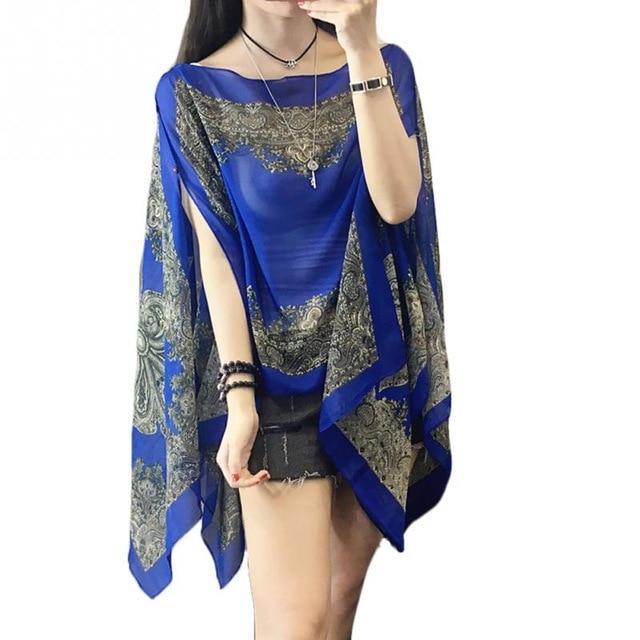 Poncho style écharpe