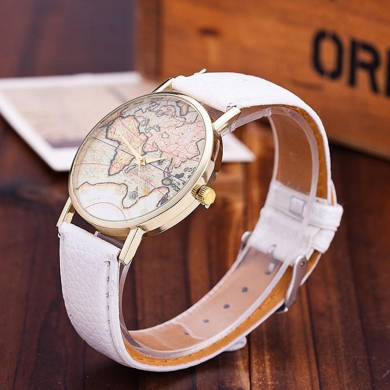 Montre carte du monde
