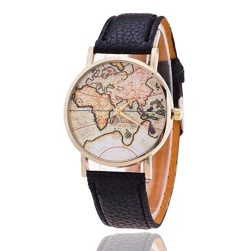 Montre carte du monde
