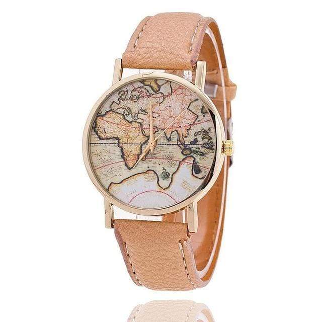 Montre carte du monde