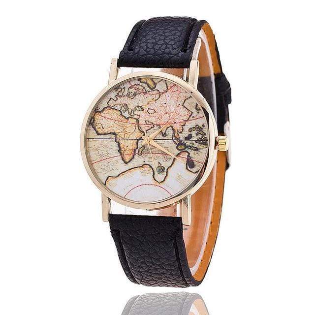 Montre carte du monde
