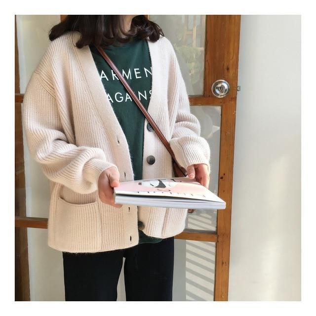 Cardigan col en V