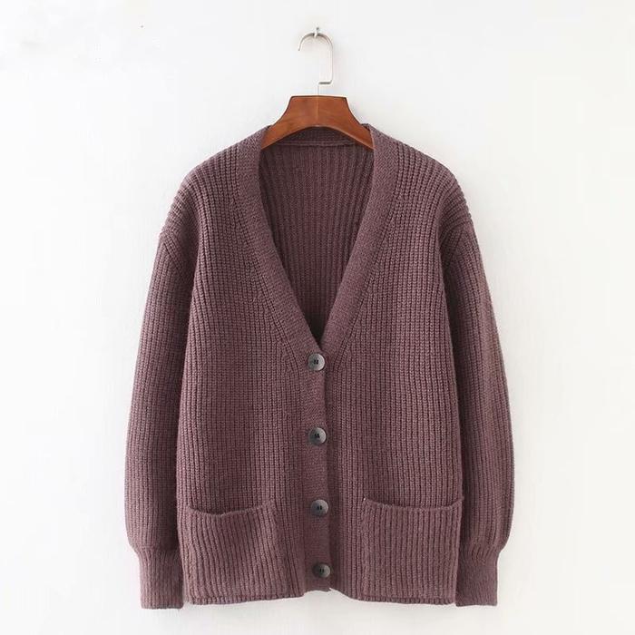 Cardigan col en V