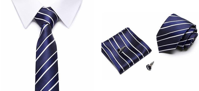 Coffret cadeau - Cravate Bleue en Soie