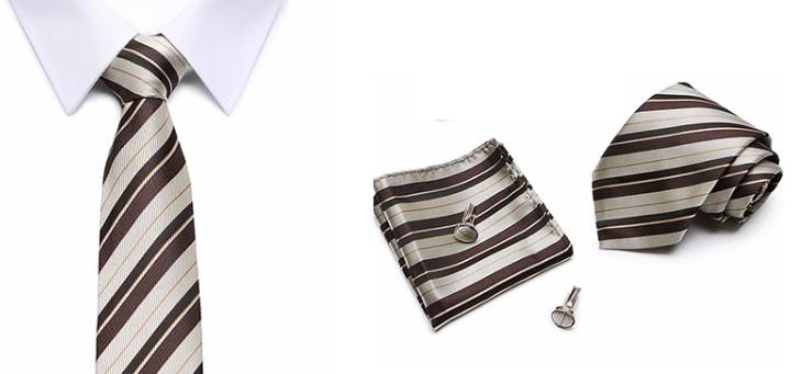 Coffret cadeau - Cravate Marron en Soie