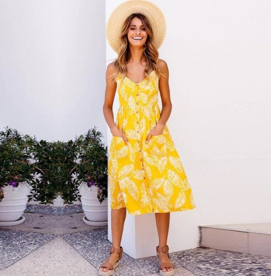 Robe d'été avec des fleurs