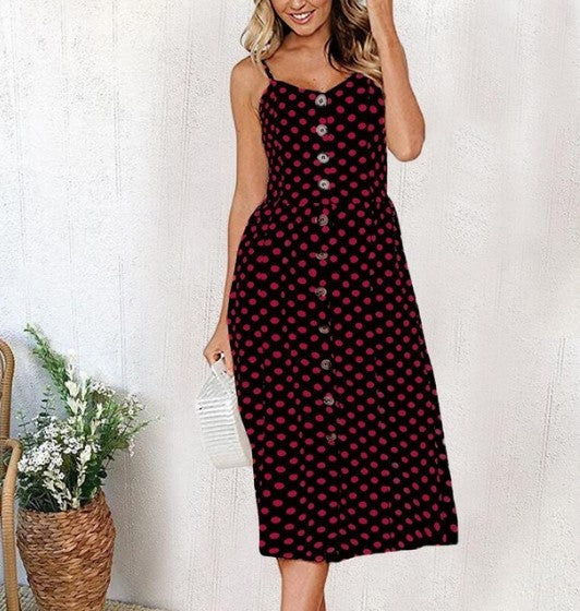 Robe légère à pois