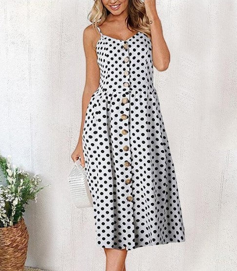 Robe légère à pois