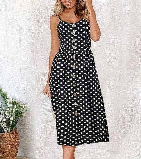 Robe légère à pois