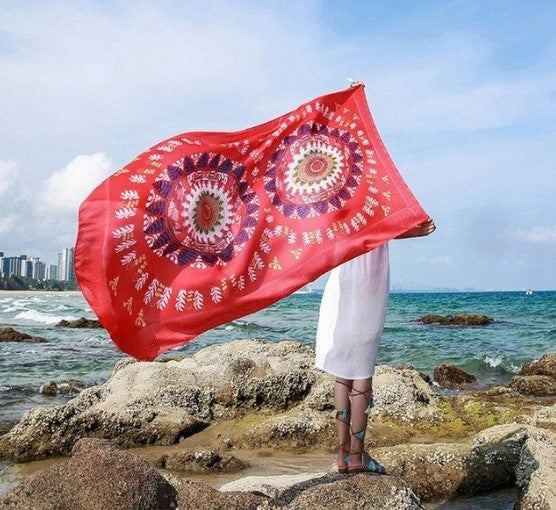 Paréo Coloré Rouge
