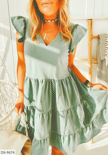 Robe été avec volants