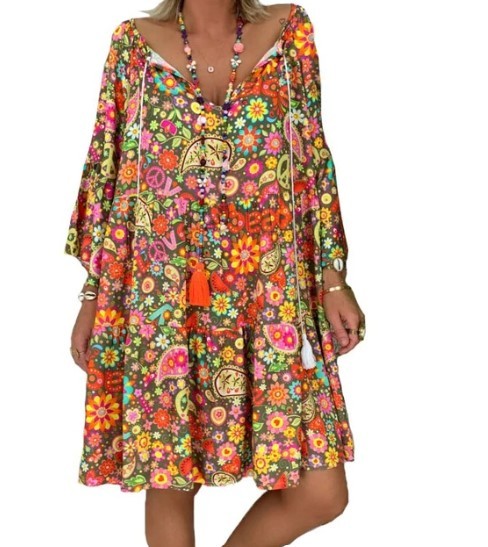 Robe d'été à manches longues