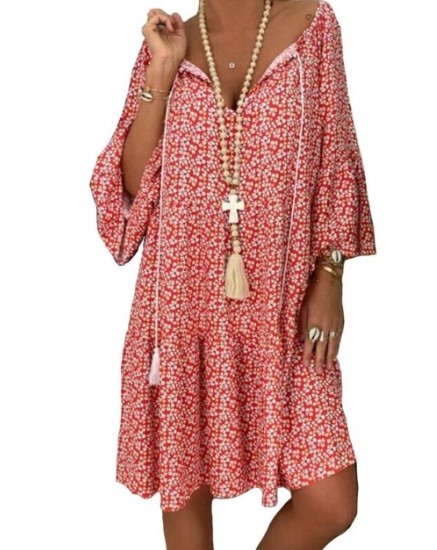 Robe d'été à manches longues