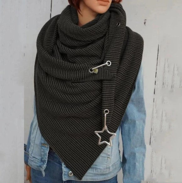 Écharpe châle femme avec étoile