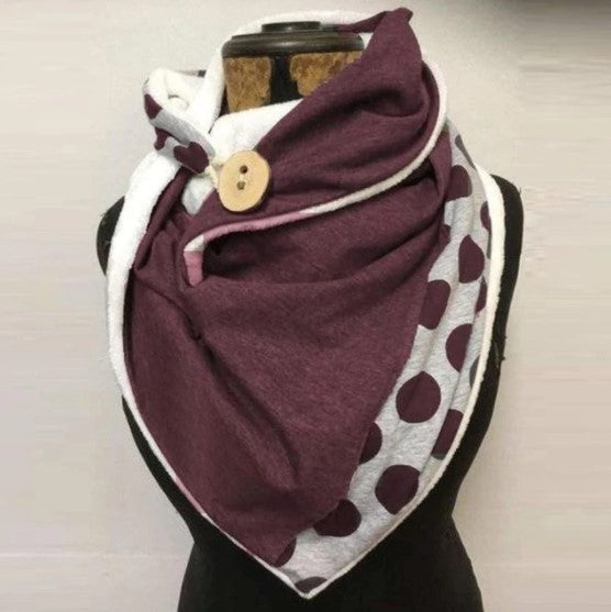 Écharpe châle femme à pois