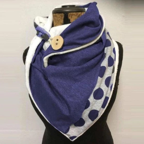 Écharpe châle femme à pois