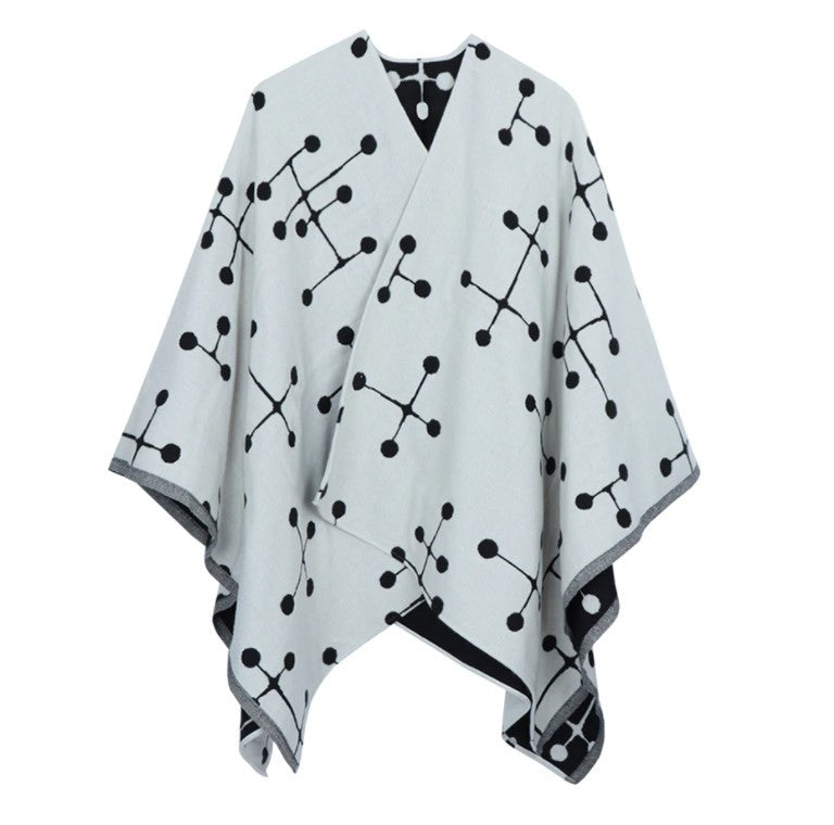 Poncho réversible femme tendance