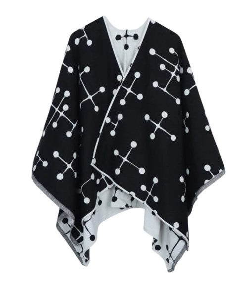 Poncho réversible femme tendance