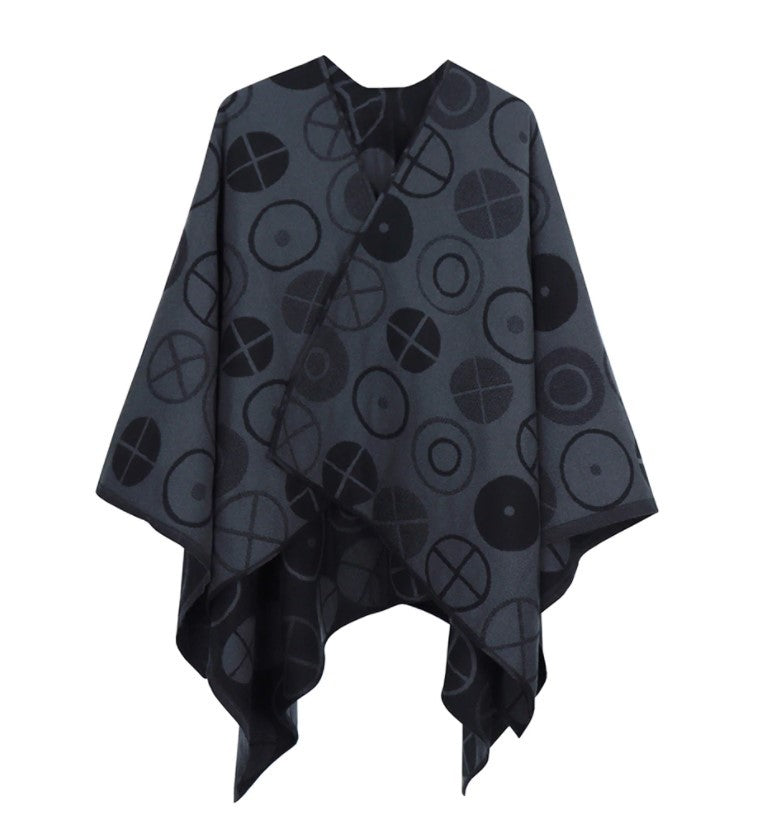 Poncho réversible femme tendance