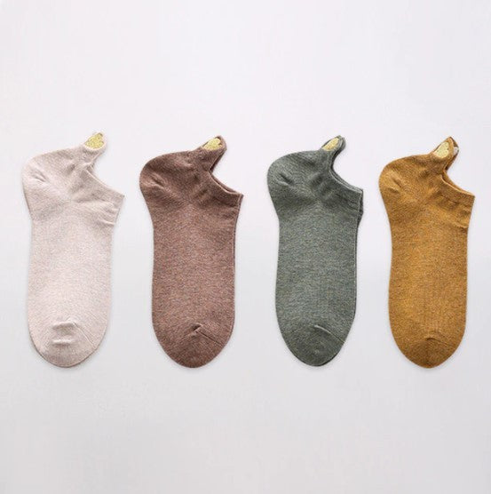 Lot de chaussettes unies avec des cœurs