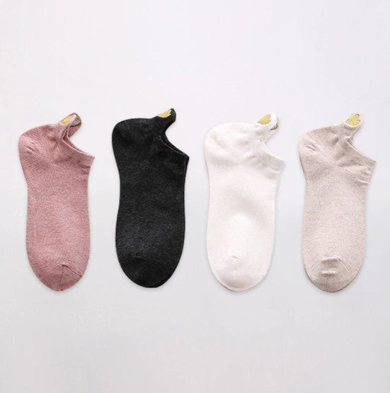 Lot de chaussettes unies avec des cœurs