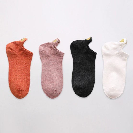 Lot de chaussettes unies avec des cœurs