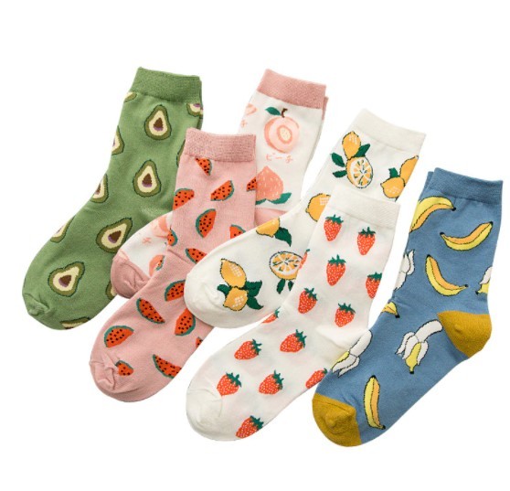 Lot de chaussettes avec des fruits