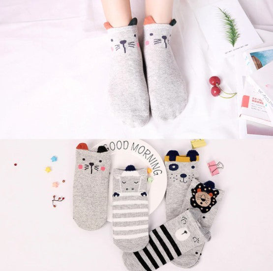 Lot de chaussettes avec des têtes d'animaux